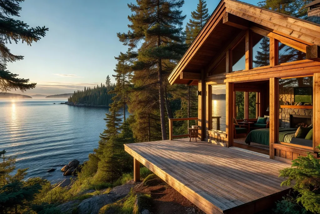 Chalet face au fleuve en Gaspesie