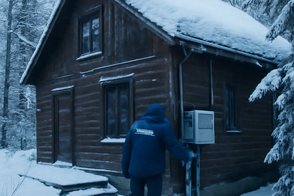 Entretien hivernal d'un chalet québécois par une équipe de gestion
